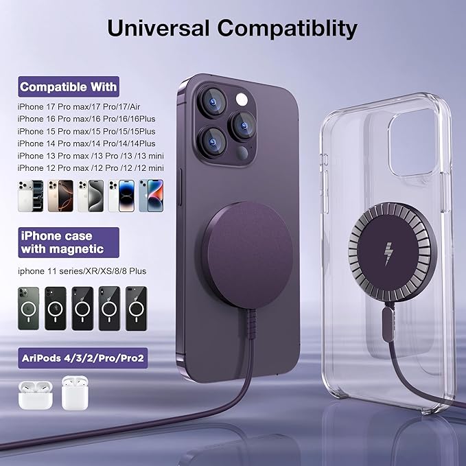 Magnetic Wireless Charger for iPhone: Compatible - Image 2