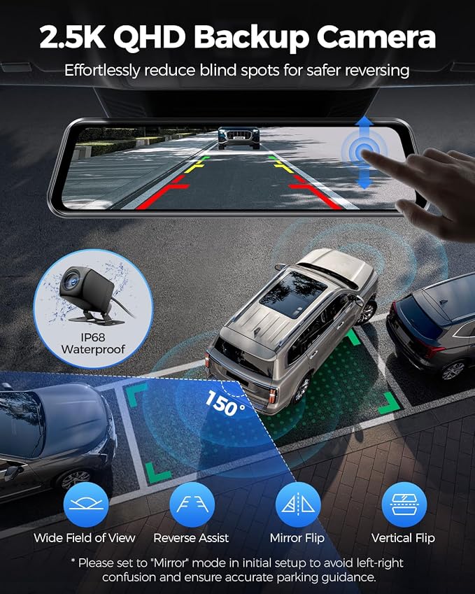 AZDOME PG17 Max 4K+2.5K Mirror Dash Cam - Image 7