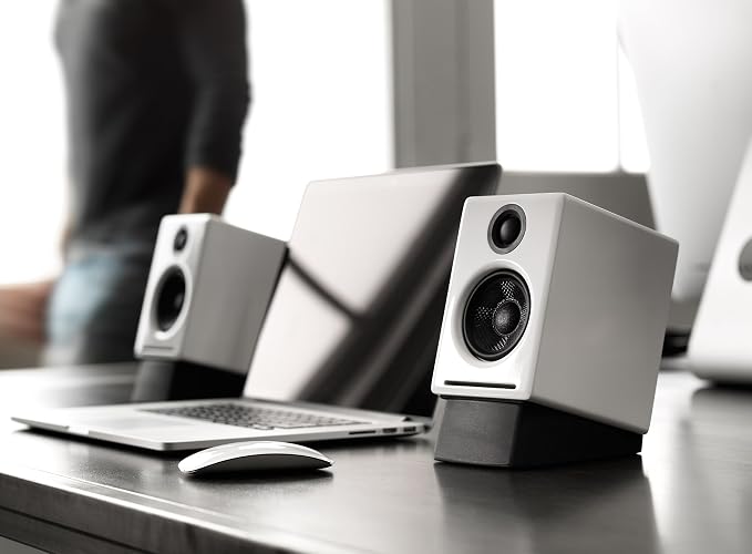 Audioengine A2+ 24 Bit 60 Watt Bluetooth Desktop Computer Speakers - Image 3