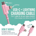 Smartish 2 in 1 USB C to USB C/Lightning Cable - Image 2