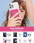 miisso 6000mah Ultra Slim Built in Cables Power Bank, Card Size Built in USB C - Image 3