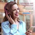 ZIHNIC Active Noise Cancelling Headphones, 40H Playtime Wireless Bluetooth - Image 4