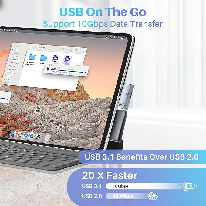 2-in-1 USB C 3.1 to USB 3.0 10Gbps Adapter - Image 4