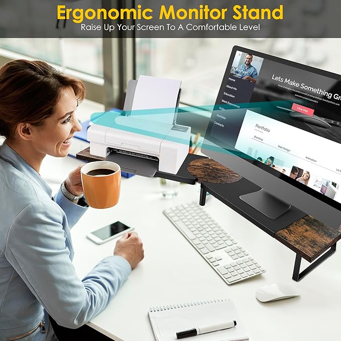 Across-Star Dual-Monitor Stand for Desk - Image 6