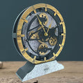 Desk Clock 10 inches with Real Moving Gears Convertible into Wall Clock by THEGEARSCLOCK