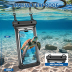 2 Pack Waterproof Phone Pouch, IP68 Waterproof Phone Cases Floating Up to 8.5" - Image 2