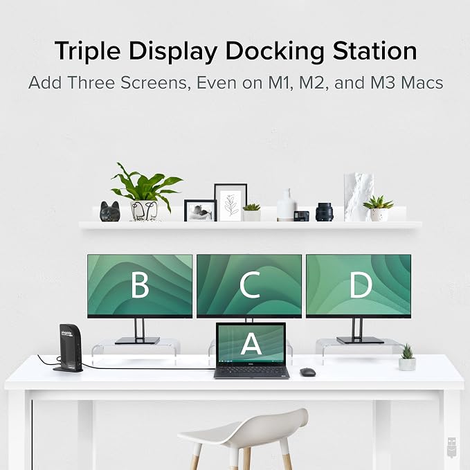 Plugable USB-C Triple Monitor Docking Station: 13-in-1 Laptop Dock - Image 3