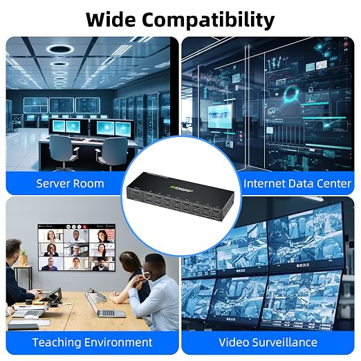 HDMI KVM Switch 1 Monitor 8 Computers 4K@30Hz, 8 Port HDMI KVM Switches - Image 8
