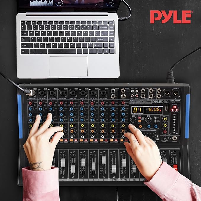 Pyle 12-Channel Console Style Audio Mixer - Image 7