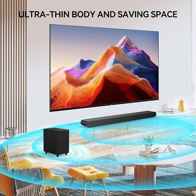 3.1CH Dolby Atmos Soundbar for Smart TV, 390w Virtual Atomos Surround Sound & - Image 6