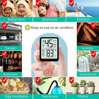 Antonki 2-Pack Room Thermometer, Digital Small Hygrometer Indoor Thermometer - Image 4