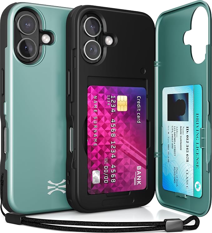 TORU CX Slim for iPhone 16 Case Wallet | Protective Shockproof Heavy Duty Cover by TORU