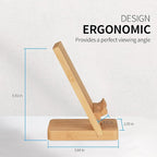 Wood Phone Stand, Desktop Wooden Phone Holder, Portable Office Phone Stand - Image 5