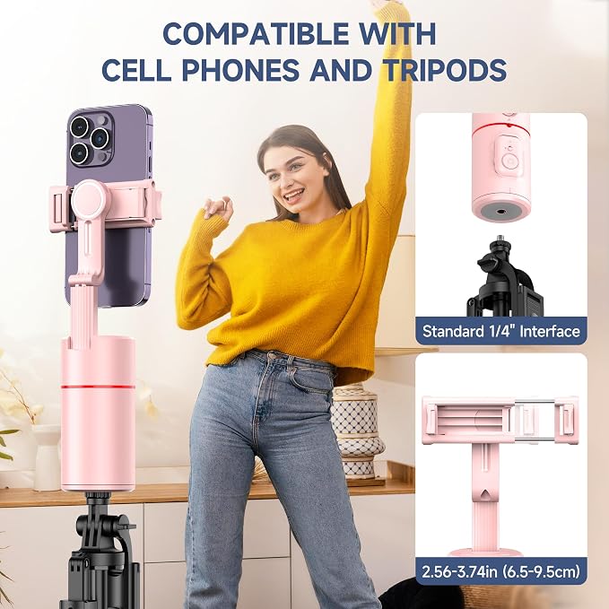 Auto Face Tracking Phone Holder, Gesture Control & Remote, Face Tracking Tripod - Image 6