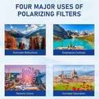 52mm Clip-0n CPL Phone Cameralens Filter Kit, Circular Polarizer Polarizing - Image 5