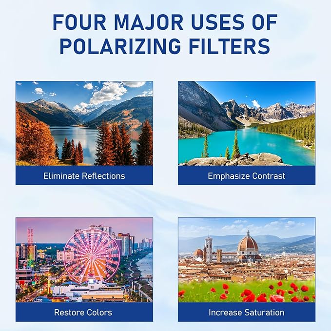 52mm Clip-0n CPL Phone Cameralens Filter Kit, Circular Polarizer Polarizing - Image 5