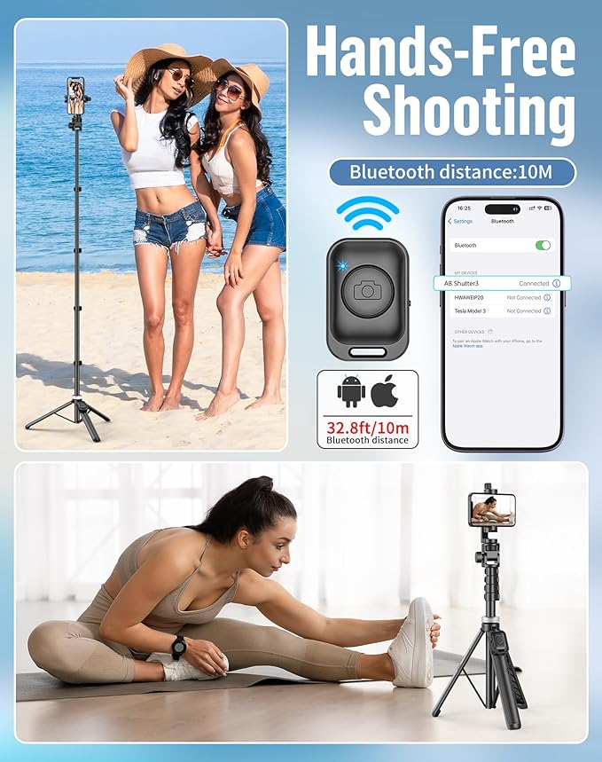 Selfie Stick for iPhone:Selfie Stick Tripod - Image 6