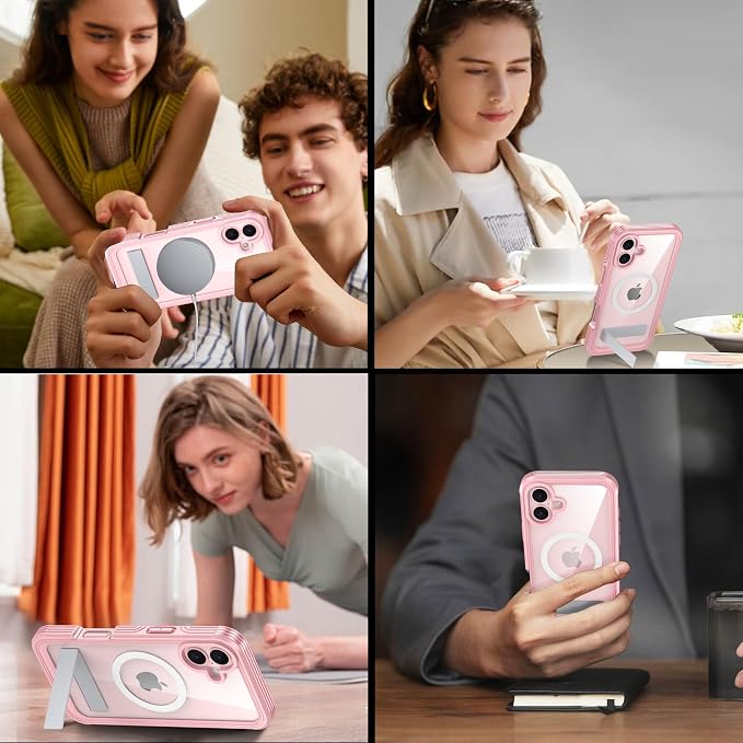 Magnetic & Stand for iPhone 16 Plus Case Built-in Privacy Screen Protector - Image 7