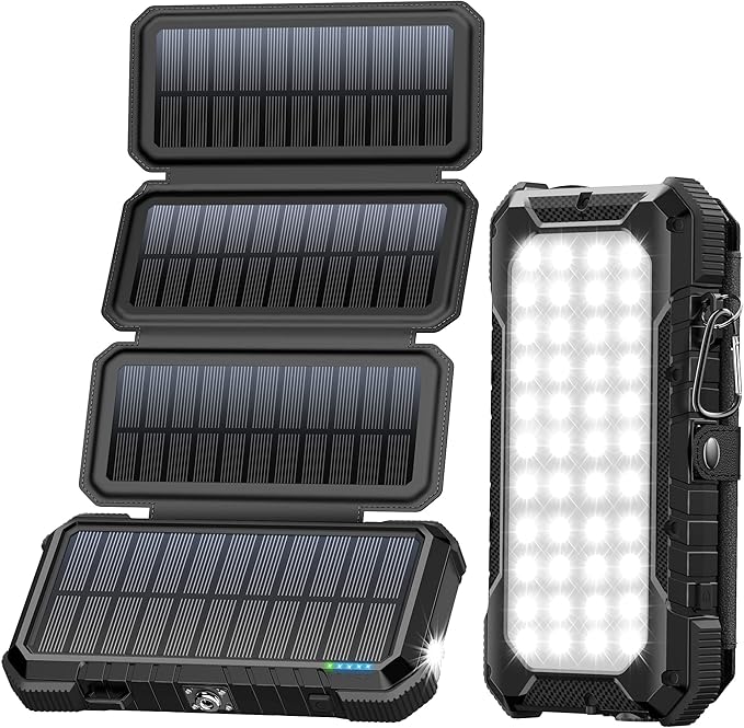 BLAVOR Solar Charger Power Bank, PD 18W Fast Charging 20000mAh Battery Pack by BLAVOR