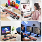 Wireless Keyboard and Mouse Combo, 104 Round Keys Cute Colorful Keyboard and - Image 7