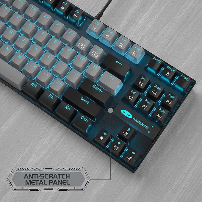 MageGee 75% Mechanical Gaming Keyboard, LED Backlit, 87 Keys Compact TKL Wired - Image 7