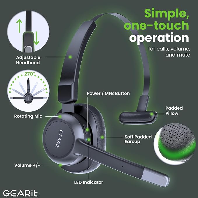 GEARit Wireless Bluetooth Headset - Image 2