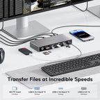Displaylink Docking Station, PULWTOP USB C DisplayLink Dock Triple Displays - Image 5