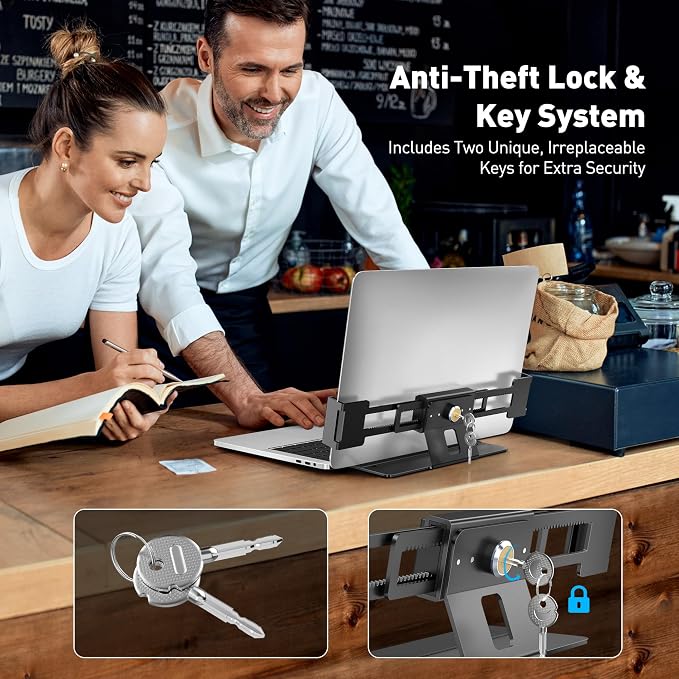 AboveTEK Laptop Locking Station, Premium Aluminum MacBook Security Lock - Image 2