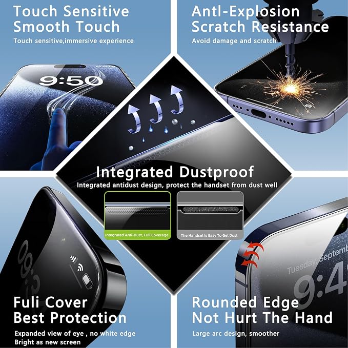 2 Pack Matte Screen Protector for iPhone 12 and iPhone 12 Pro 6.1-Inch Auto - Image 6
