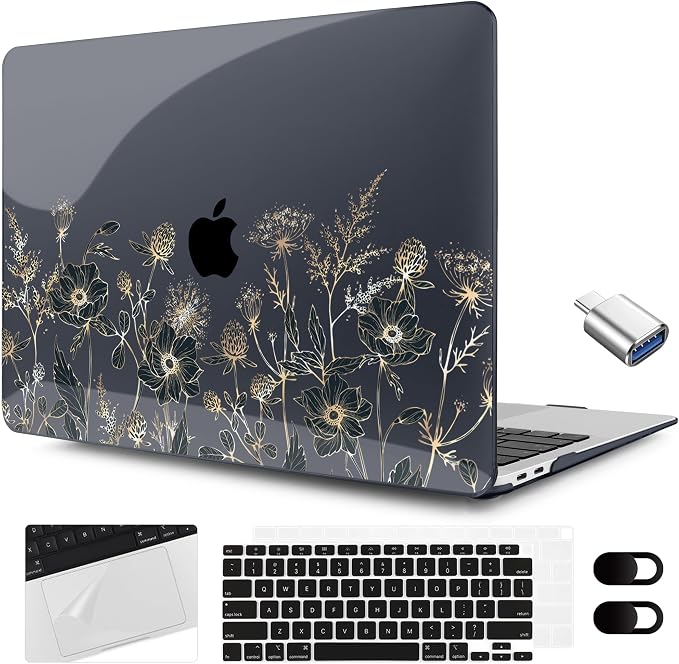 MEEgoodo for MacBook Air 13.3 inch Case 2021 2020 2019 2018 A2337 M1 A2179 A1932 by MEEgoodo