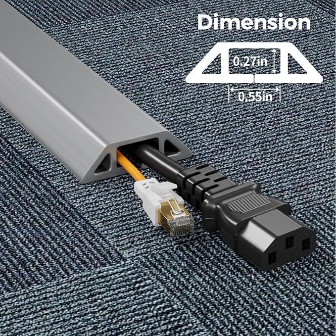 Yecaye 4ft Floor Cord Cover, Cord Covers - Image 2