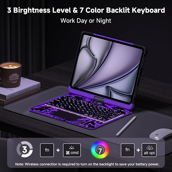 iPad Keyboard Case for iPad 10th Gen & 11th, Magic Wireless Keyboard - Image 5
