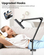 OMOTON Adjustable Tablet Stand for Desk, Tablet Mount for iPad, Phone Holder - Image 3
