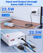 Portable Charger 20000mAh, 22.5W PD 3.0+QC 4.0 Super Fast Charging Power Bank - Image 5