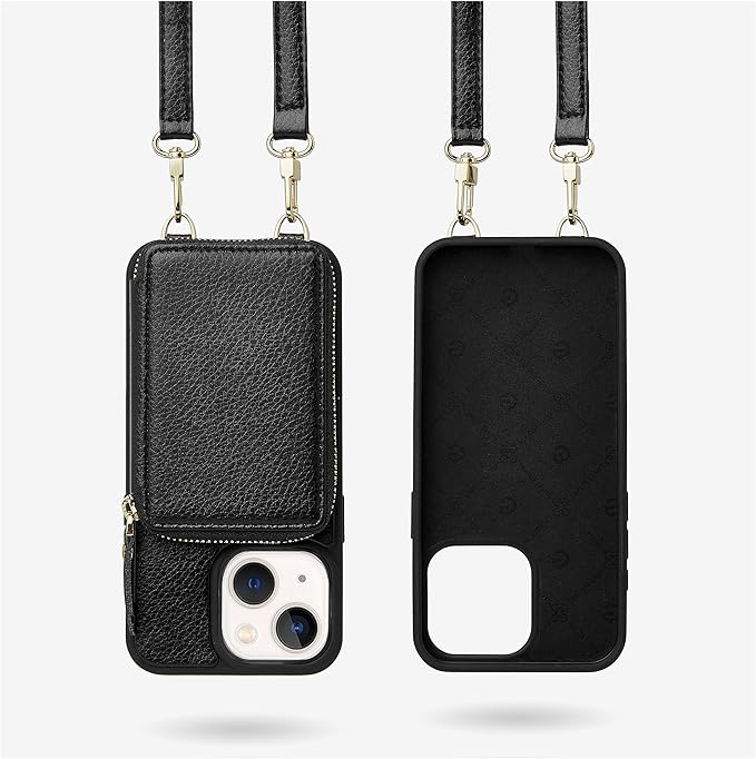 ZVE for iPhone 15 Wallet Case, Card Holder Crossbody Phone Purse for Women - Image 9