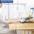 BESIGN LS01 Pro Ergonomic Laptop Stand, Plastic Laptop Riser, Portable and - Image 3