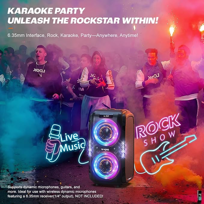 W-KING 270W PEAK Party Large Bluetooth Speaker Loudest Boom Box/12 Custom - Image 5