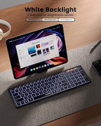 ProtoArc Backlit Foldable Keyboard, XK01 Plus Folding Portable Bluetooth - Image 3