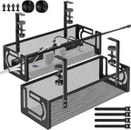 Under Desk Cable Management Tray, 15.7'' No Drill Steel Desk Cable Organizers by BESTFORYOU