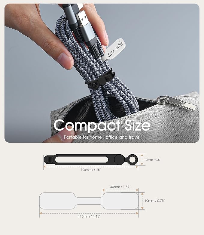 32Pcs Nearockle Cable Labels and Silicone Cable Ties Cable Management Set - Image 2