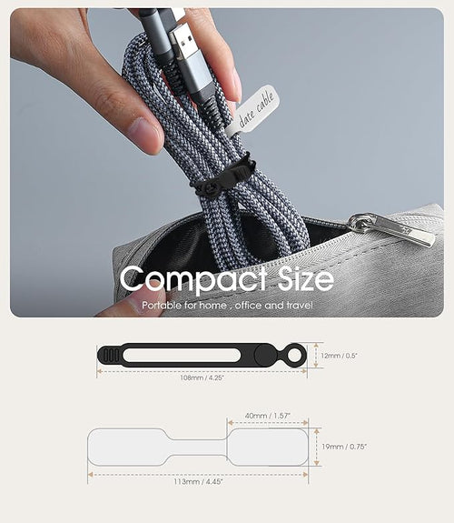 32Pcs Nearockle Cable Labels and Silicone Cable Ties Cable Management Set - Image 2