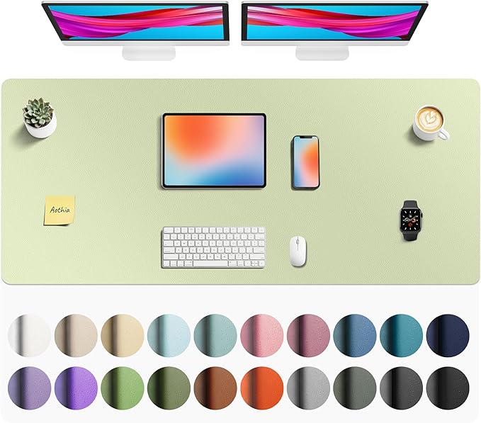 Aothia Faux Leather Desk Mat by AothiaSimpleNaturalUnique