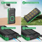 Solar Charger Power Bank 49800mAh Wireless Portable Phone Charger, 22.5W QC3.0 - Image 4