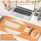 Wireless Keyboard and Mouse Combo, Full-Sized Wireless Keyboard and Adjustable - Image 2