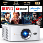 HAPPRUN 1500 ANSI Lumens Outdoor Projector by HAPPRUN