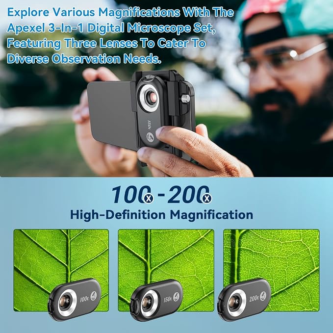 100X/150X/200X Nano Zoom Phone Micro Lens - Image 2