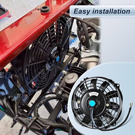 MuHize 7 Inch Slim Radiator Fan - 12V 80W 800 CFM High Performance Cooling Fan - Image 7