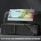 Redragon K525 RGB Backlit 104 Keys Wired Membrane Gaming Keyboard w/ 5 - Image 9