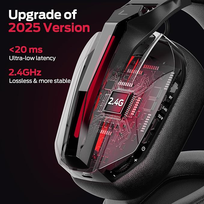 Monster Mission ANC200 Wireless Gaming Headset, 7.1 Virtual Surround Sound - Image 3