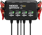 NOCO GENIUS2X4: 8A 4-Bank Smart Battery Charger - 6V/12V Automatic Maintainer by NOCO